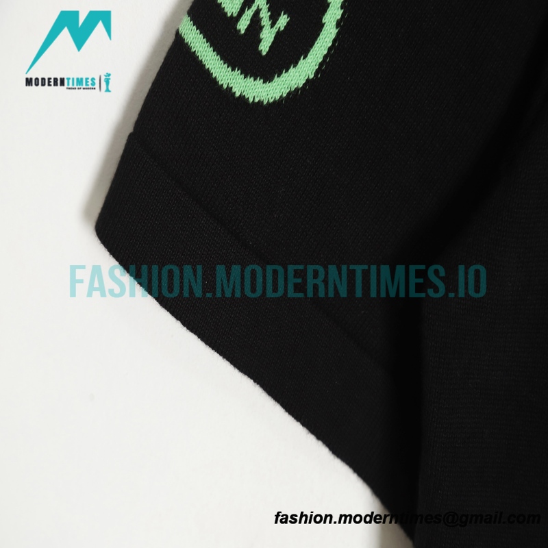 Louis Vuitton - 1854 Digital Pattern Knitted Round Neck Short Sleeve