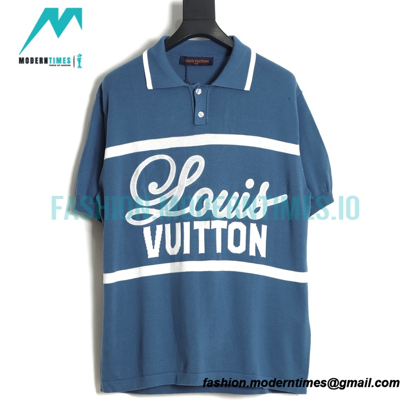 Louis Vuitton - 23FW New Vintage Cycling Embroidered Lapel Polo Shirt