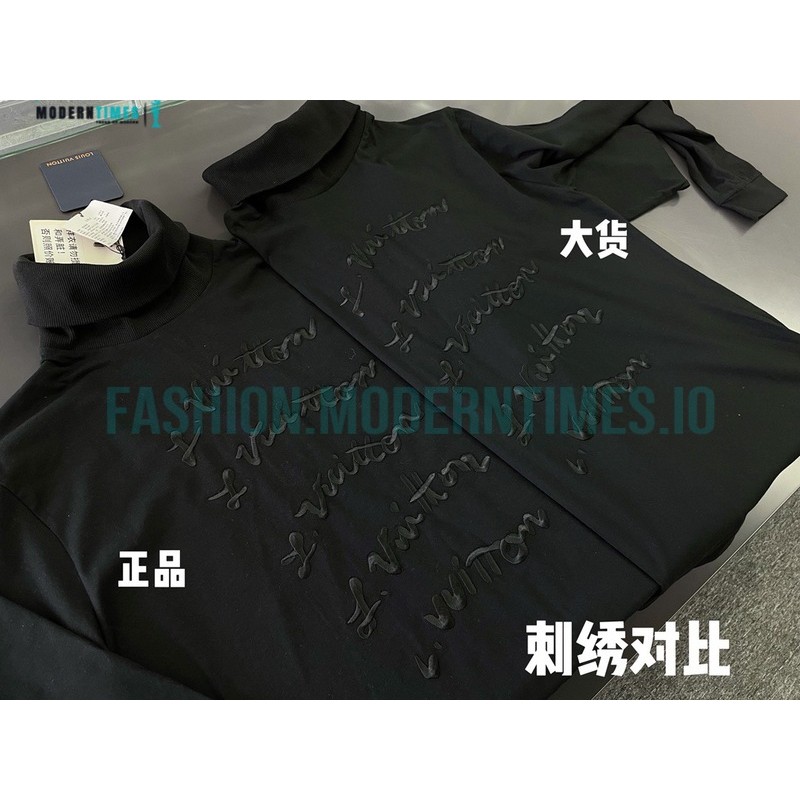 Louis Vuitton - 22SS Embroidered Letter Turtleneck With Long Sleeves
