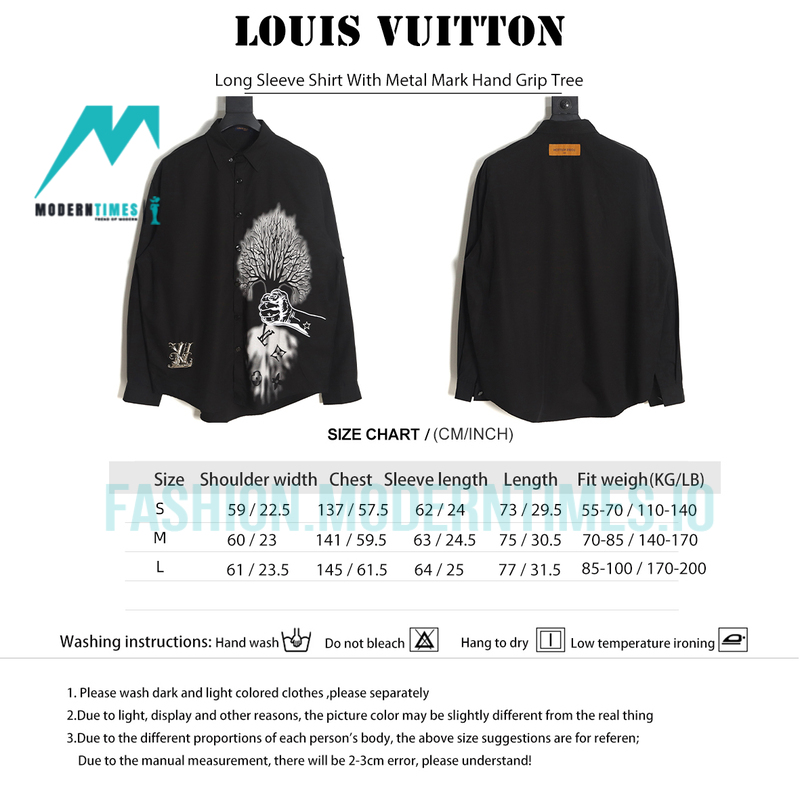 Louis Vuitton - Long Sleeve Shirt With Metal Mark Hand Grip Tree