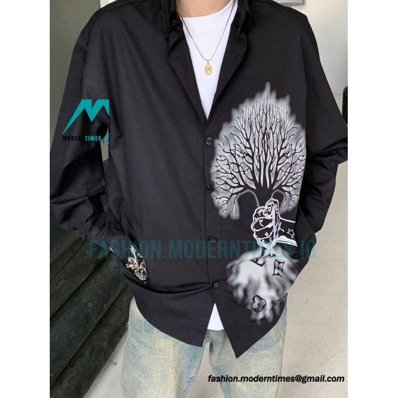 Louis Vuitton - Long Sleeve Shirt With Metal Mark Hand Grip Tree