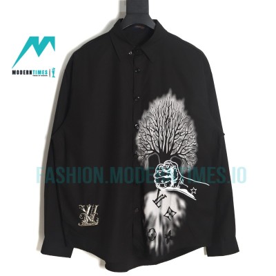 Louis Vuitton - Long Sleeve Shirt With Metal Mark Hand Grip Tree