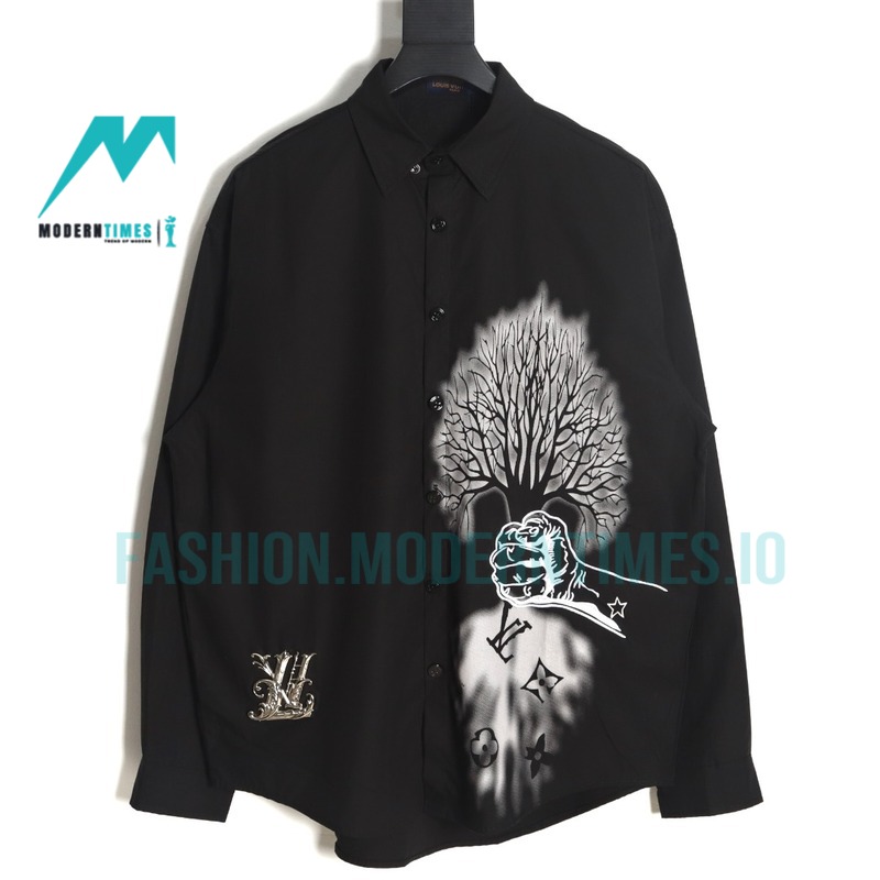 Louis Vuitton - Long Sleeve Shirt With Metal Mark Hand Grip Tree