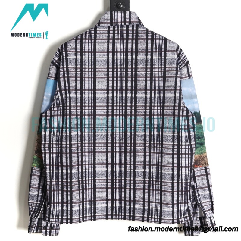 Louis Vuitton - 23FW Landscape Check Long-sleeved Shirt
