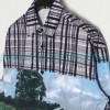 Louis Vuitton - 23FW Landscape Check Long-sleeved Shirt
