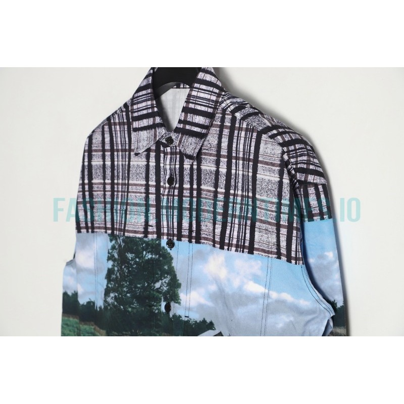 Louis Vuitton - 23FW Landscape Check Long-sleeved Shirt