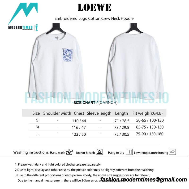 Loewe - Embroidered Logo Cotton Crew Neck Hoodie