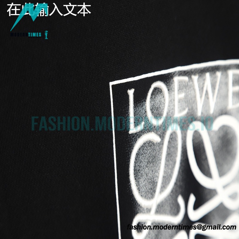 Loewe - Embroidered Logo Cotton Crew Neck Hoodie