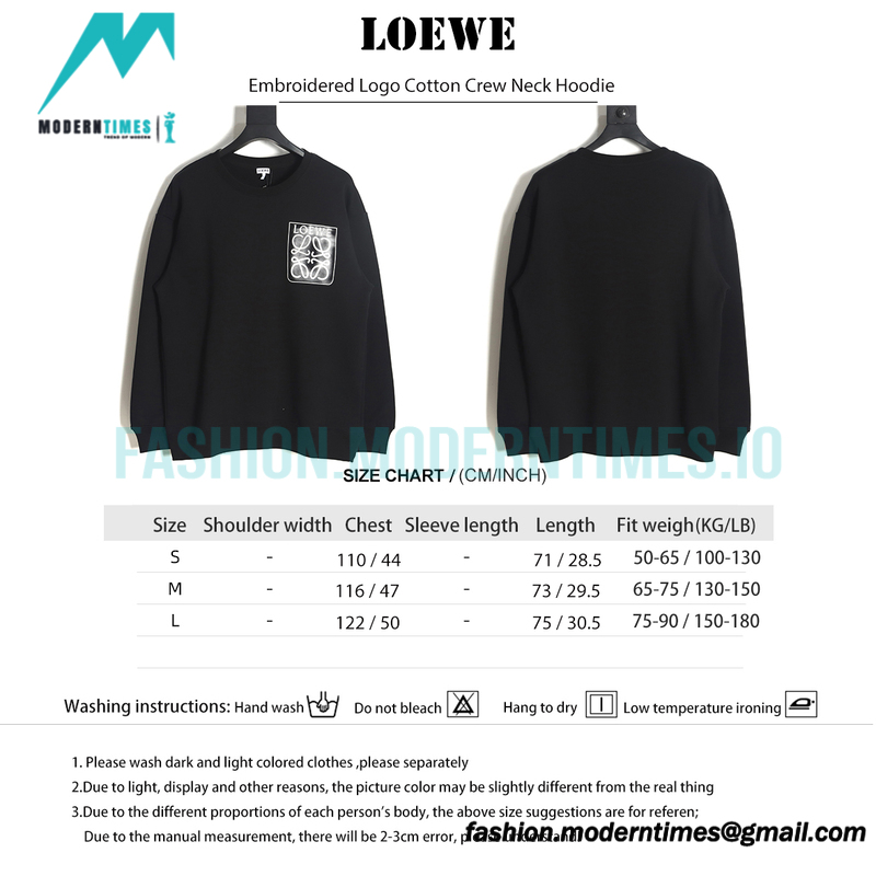 Loewe - Embroidered Logo Cotton Crew Neck Hoodie