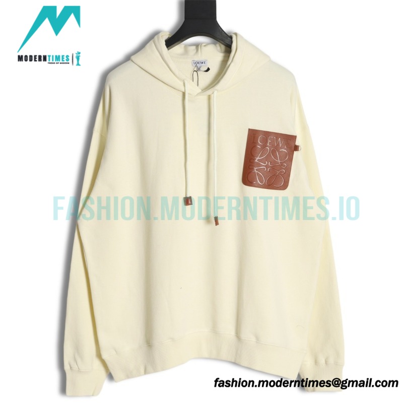 Loewe - 23SS Leather Label Hoodie