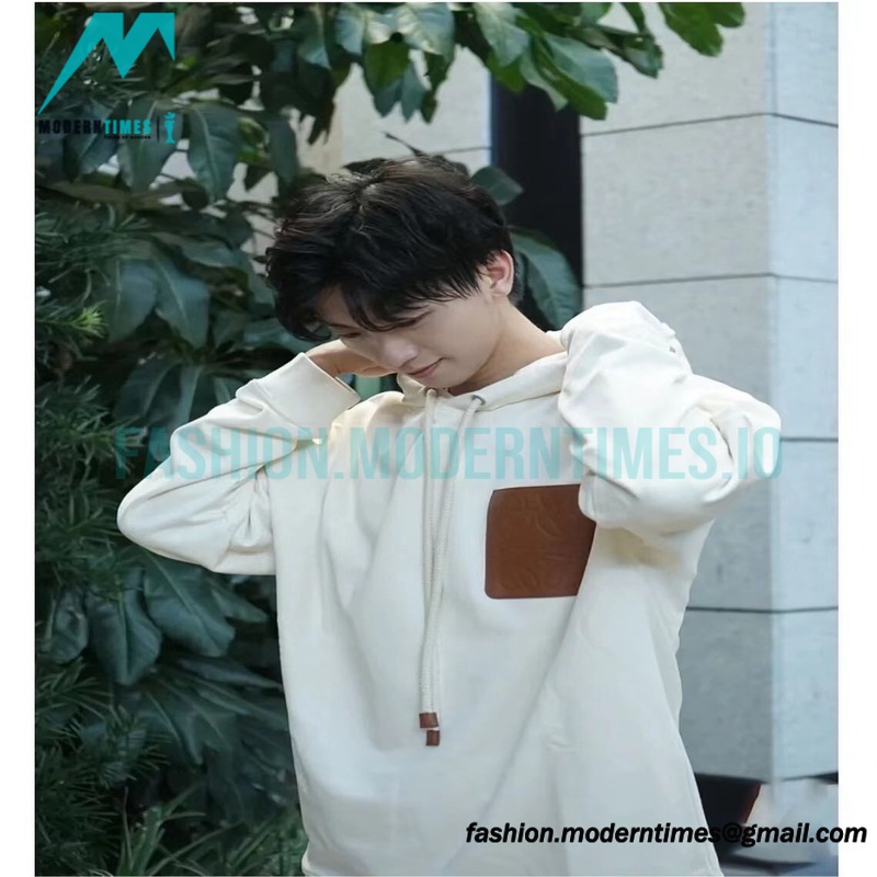 Loewe - 23SS Leather Label Hoodie