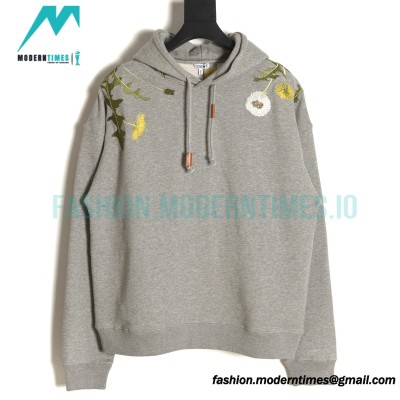 Loewe - 23SS Dandelion Flower Embroidered Hoodie