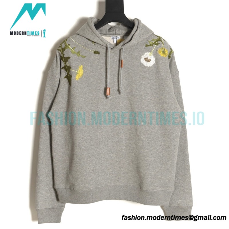 Loewe - 23SS Dandelion Flower Embroidered Hoodie