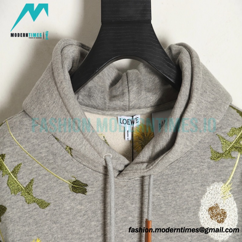 Loewe - 23SS Dandelion Flower Embroidered Hoodie