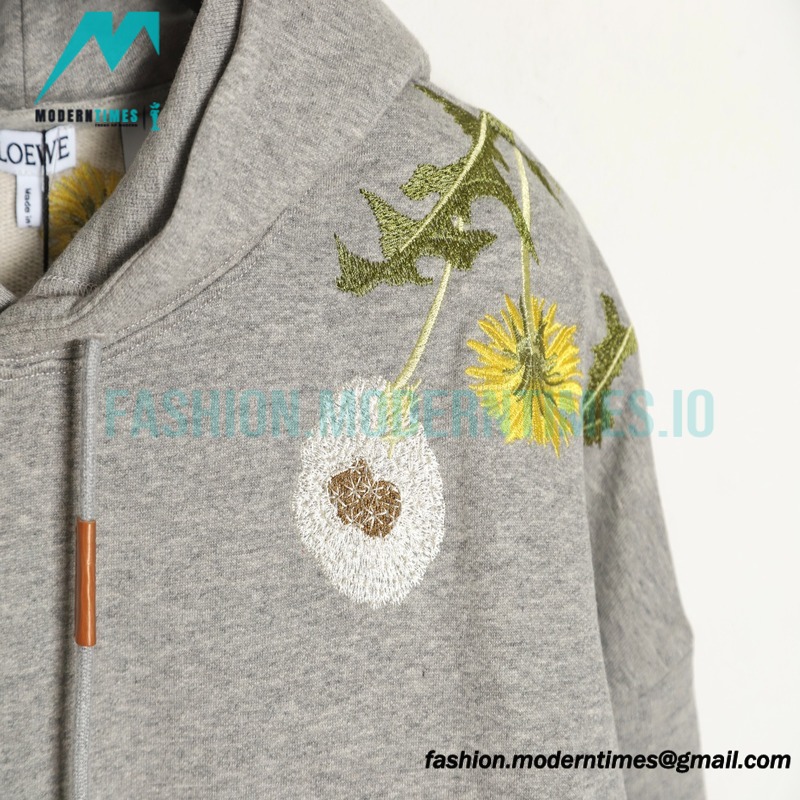 Loewe - 23SS Dandelion Flower Embroidered Hoodie
