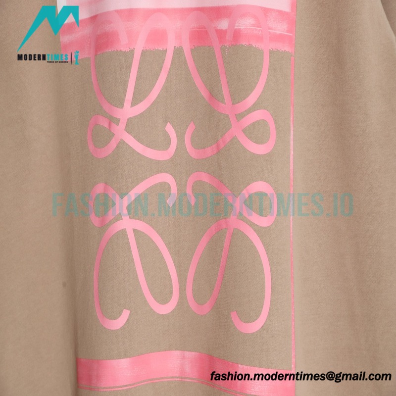 Loewe - 22FW Hand-painted Graffiti Letter-neck Hoodie