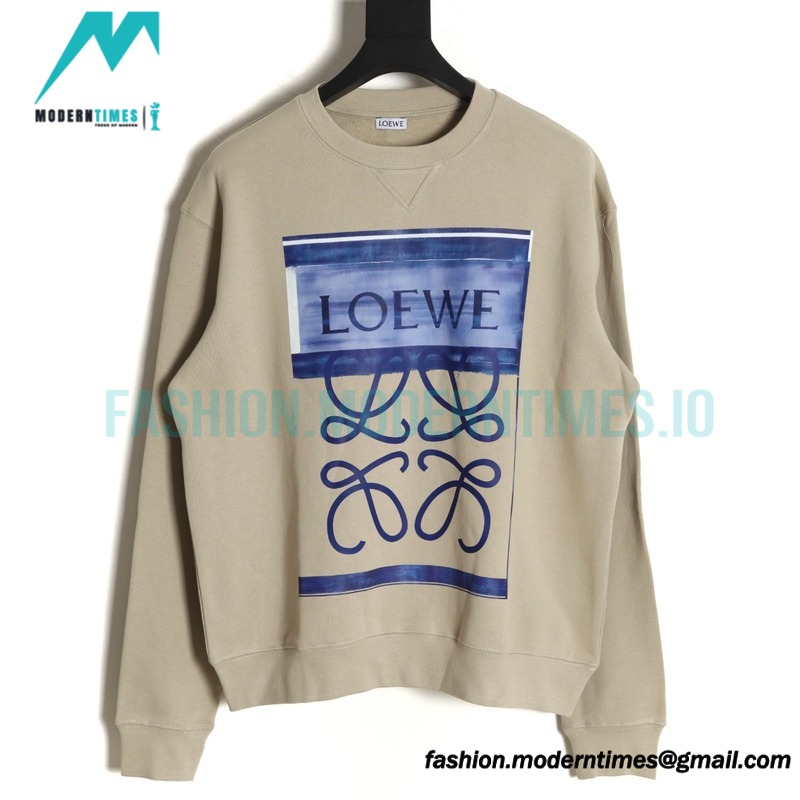 Loewe - 22FW Hand-painted Graffiti Letter-neck Hoodie