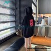 Loewe - 22SS Phosphor Embroidery Black Powder Four-leaf Clover Hoodie