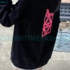Loewe - 22SS Phosphor Embroidery Black Powder Four-leaf Clover Hoodie