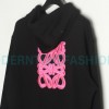 Loewe - 22SS Phosphor Embroidery Black Powder Four-leaf Clover Hoodie