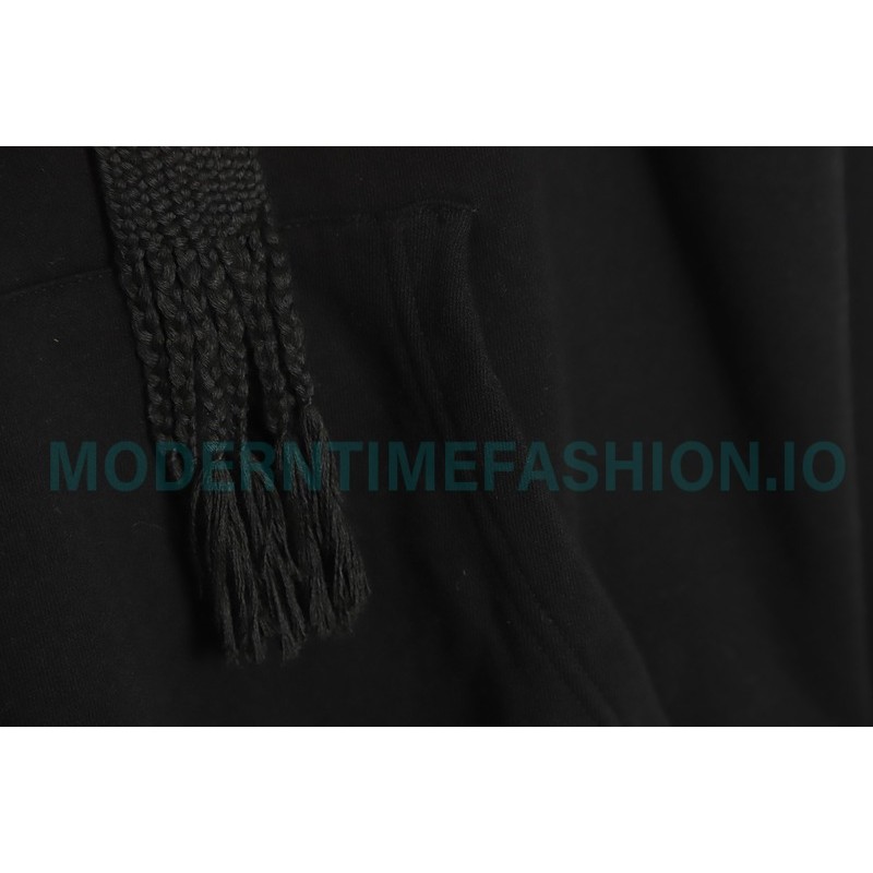 Loewe - 22SS Phosphor Embroidery Black Powder Four-leaf Clover Hoodie