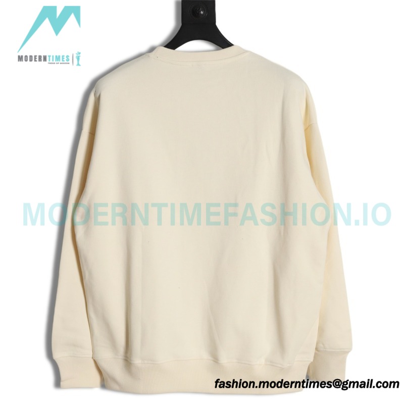 Loewe - Four-leaf Clover Letter Embroidered Round Neck Hoodie