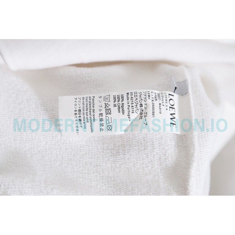 Loewe - 23Fw Pocket Embroidered Crew Neck Hoodie
