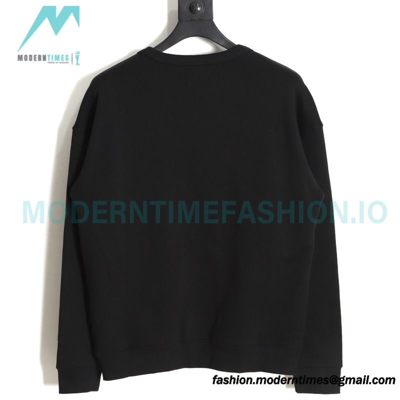 Loewe - 23Fw Pocket Embroidered Crew Neck Hoodie