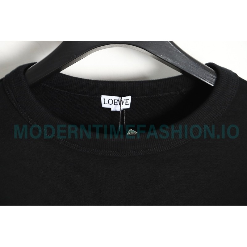 Loewe - 23Fw Pocket Embroidered Crew Neck Hoodie