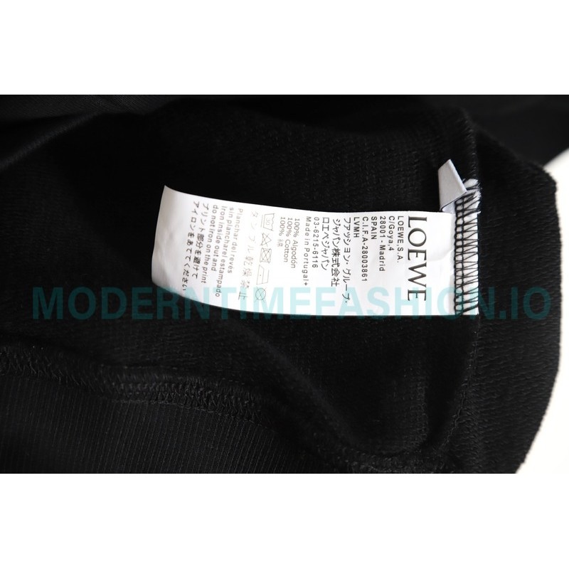 Loewe - 23Fw Pocket Embroidered Crew Neck Hoodie