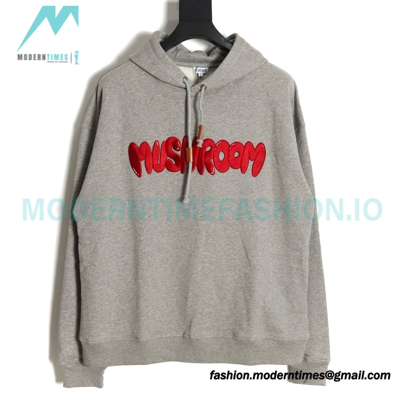 Loewe - 23FW Mushroom Alphabet Embroidered Hoodie