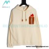 Loewe - 23FW Flame Embroidered Leather Pocket Hoodie