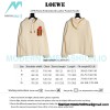 Loewe - 23FW Flame Embroidered Leather Pocket Hoodie