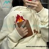 Loewe - 23FW Flame Embroidered Leather Pocket Hoodie