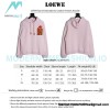 Loewe - 23FW Flame Embroidered Leather Pocket Hoodie