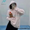 Loewe - 23FW Flame Embroidered Leather Pocket Hoodie