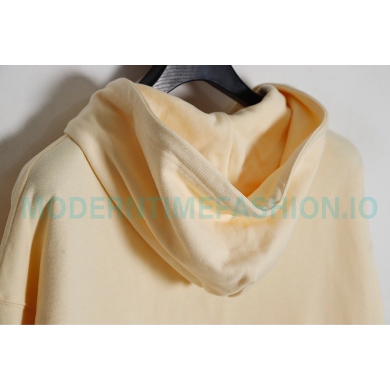 Loewe - 23FW Flame Embroidered Leather Pocket Hoodie