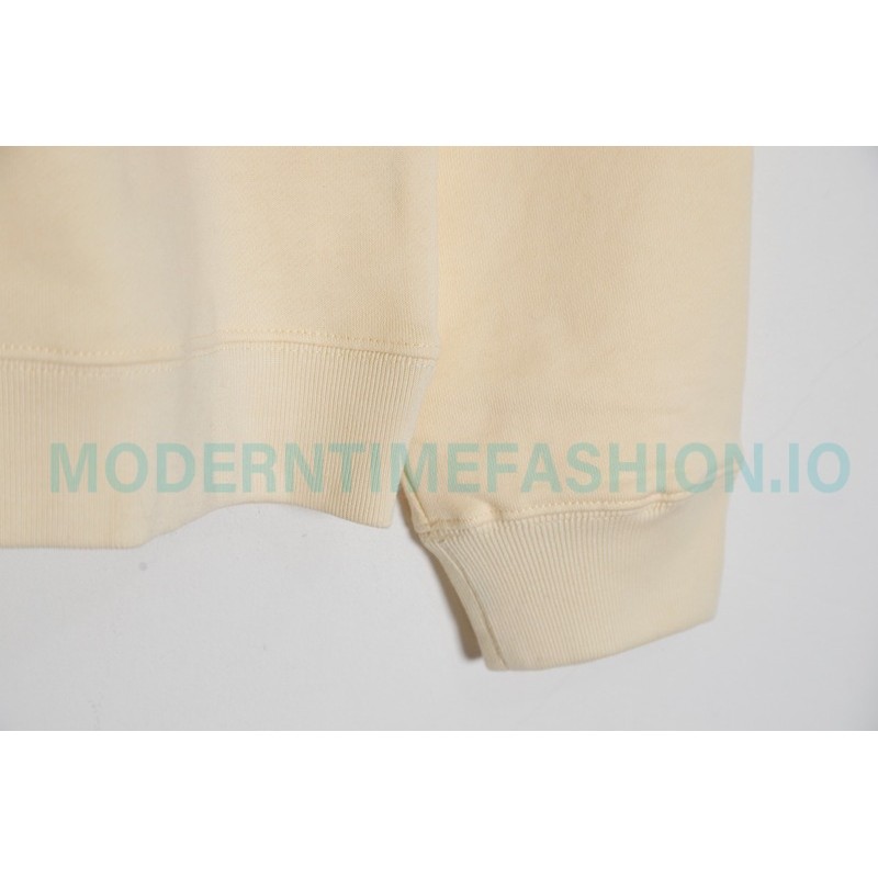 Loewe - 23FW Flame Embroidered Leather Pocket Hoodie