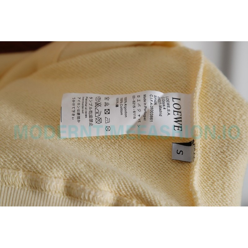 Loewe - 23FW Flame Embroidered Leather Pocket Hoodie