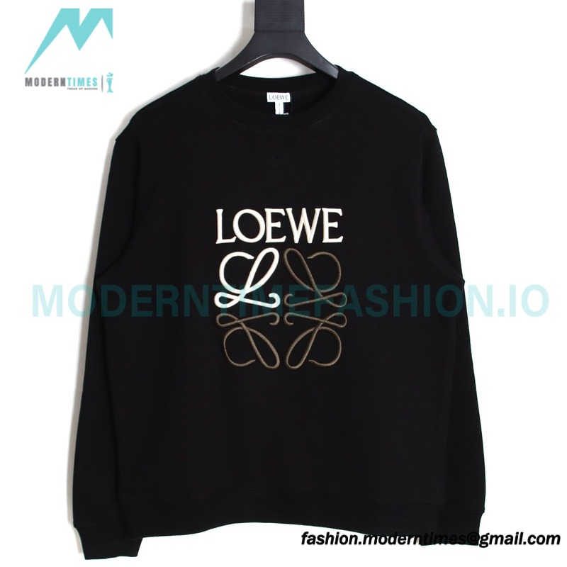 Loewe - Classic Embroidered Big Logo Crew Neck Hoodie