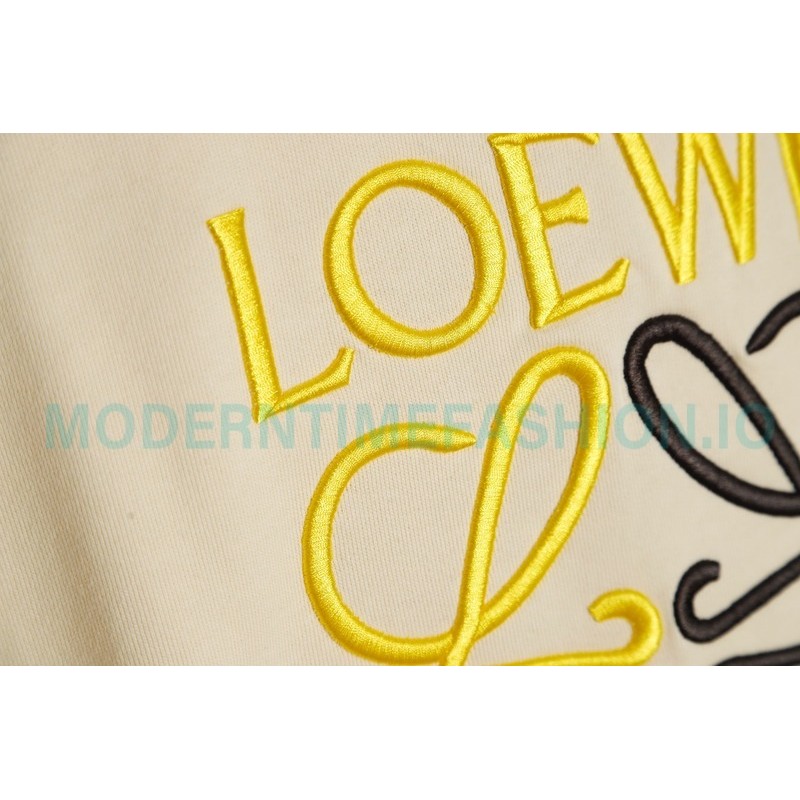 Loewe - Classic Embroidered Big Logo Crew Neck Hoodie