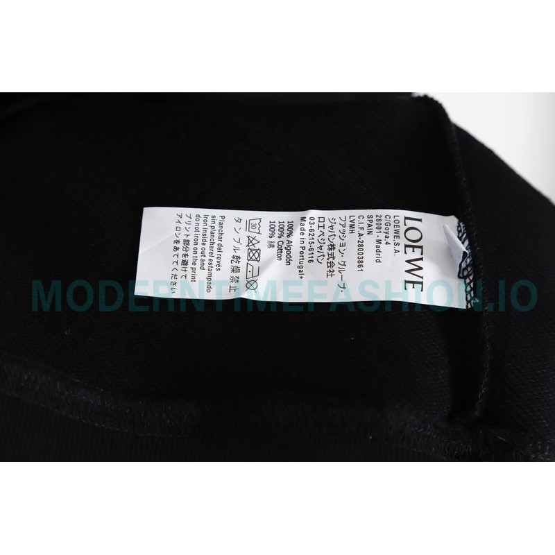 Loewe - Pocket Logo Three-dimensional Color Contrast Embroidered Crewneck Hoodie