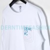 Loewe - Pocket Logo Three-dimensional Color Contrast Embroidered Crewneck Hoodie