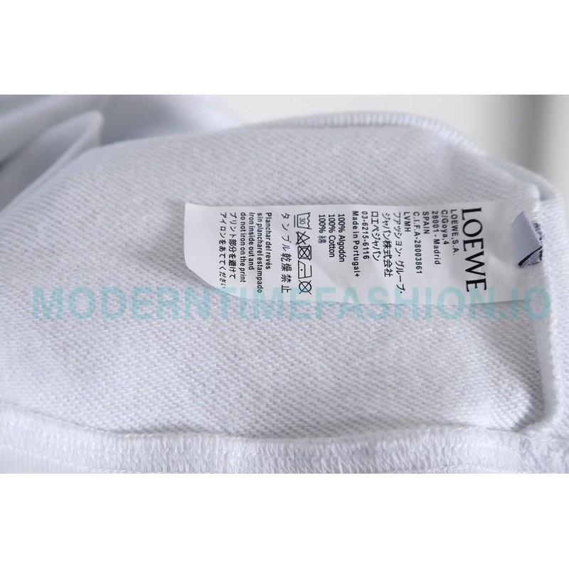 Loewe - Pocket Logo Three-dimensional Color Contrast Embroidered Crewneck Hoodie
