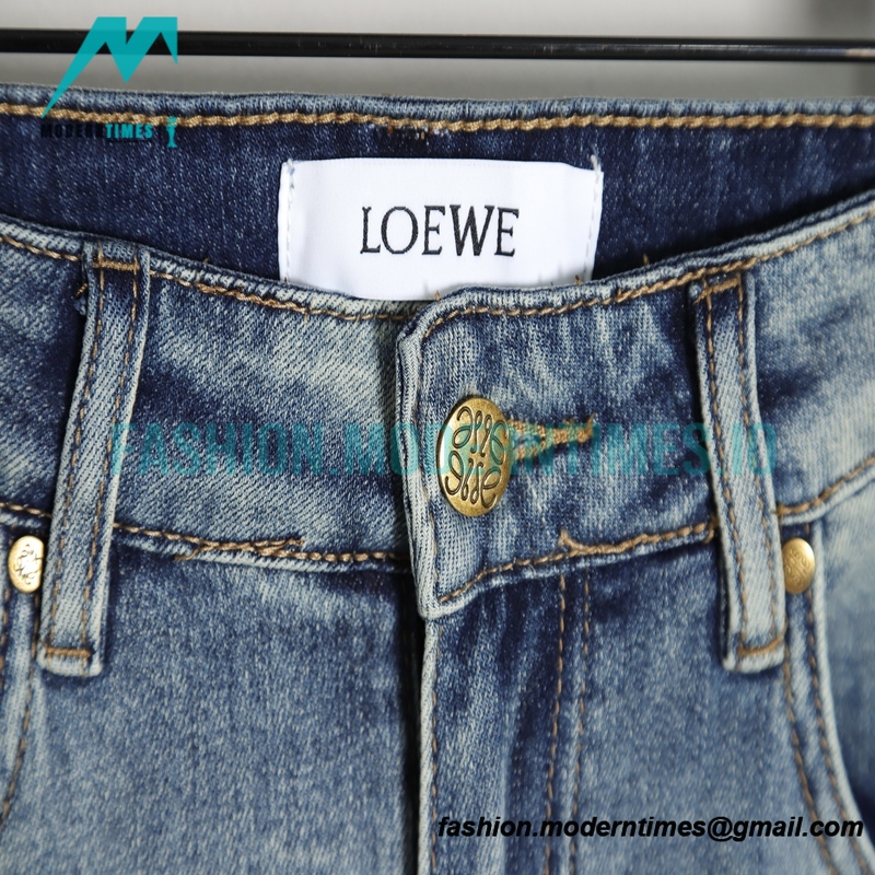 Loewe - Flower Bird Embroidered Logo Jeans