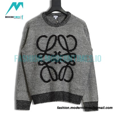Loewe - 22FW Color Contrast Dotted Jacquard Crew-neck Sweater