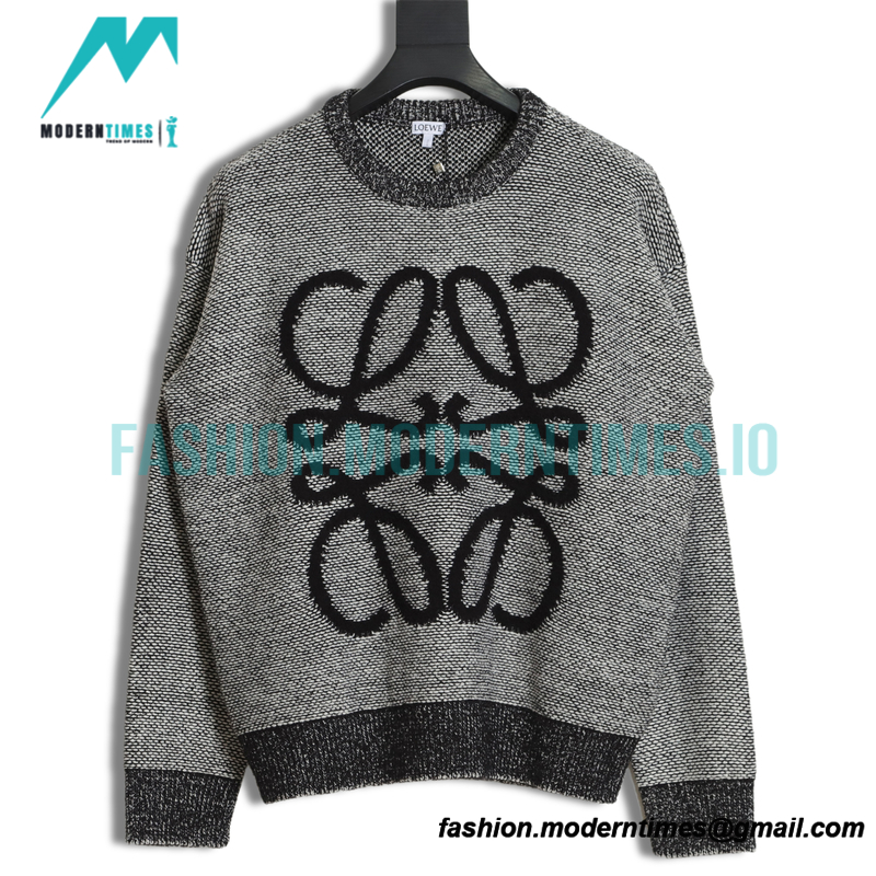 Loewe - 22FW Color Contrast Dotted Jacquard Crew-neck Sweater