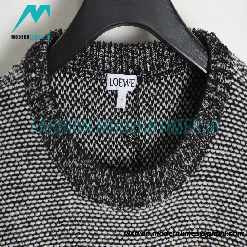 Loewe - 22FW Color Contrast Dotted Jacquard Crew-neck Sweater