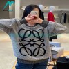Loewe - 22FW Color Contrast Dotted Jacquard Crew-neck Sweater