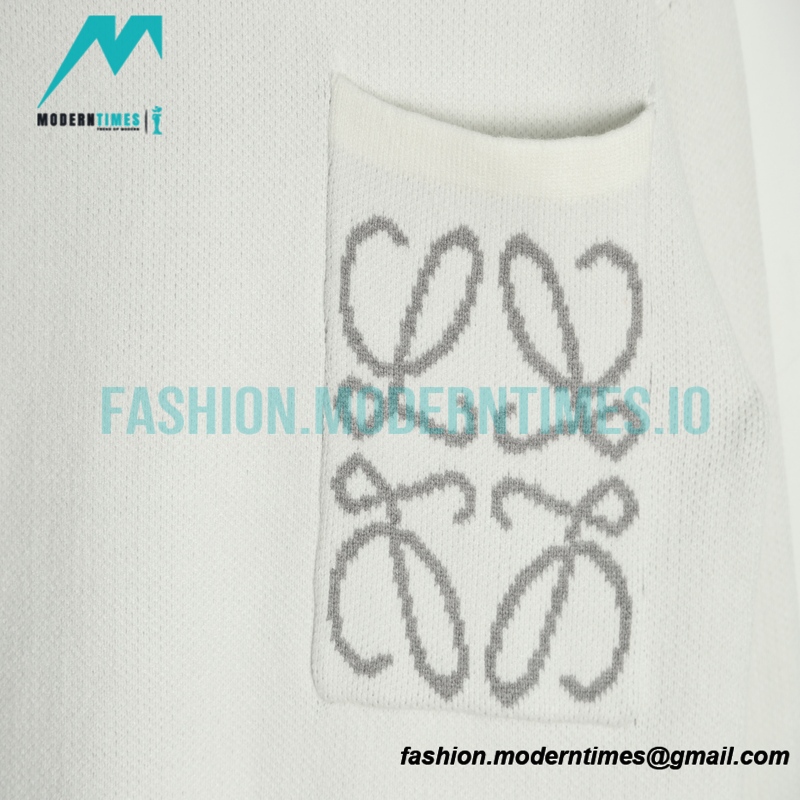 Loewe - 22FW Pocket Four-leaf Clover Jacquard Crew-neck Sweater